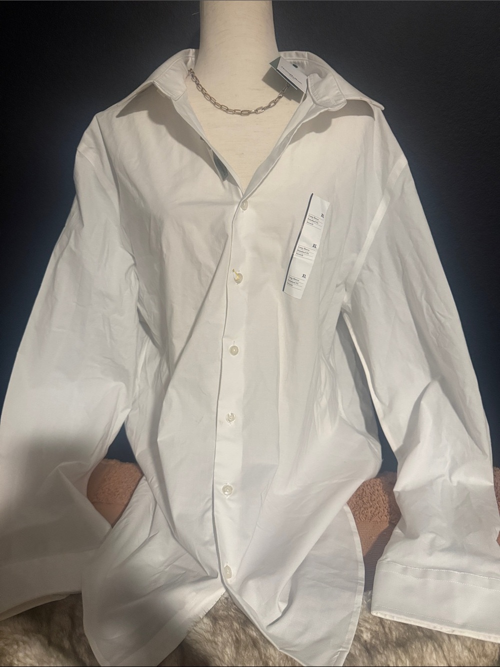New..Goodfellow & Co White Women's Button-Up Blouse